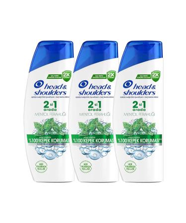 Head And Shoulders Menthol Freshness 2in1 Shampoo 330 ml x 3 - Buy Online on GoSupps.com