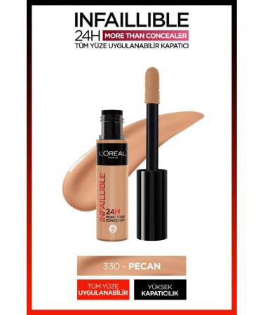 L'Oreal Paris L'Or al Paris Infaillible 24H All Face Concealer 330 Pecan & Mini Mascara Makeup Set - Buy Online on GoSupps.com