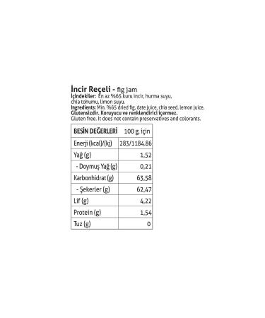 Pol's Gurme Pol'sGurme Fig Jam with Chia Seeds No Sugar Added e Fruit Ratio 380 gr - Buy Online on GoSupps.com