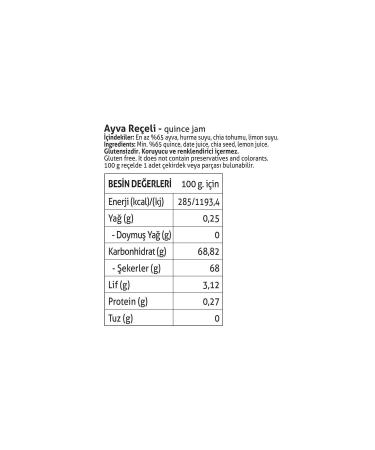 Pol's Gurme Pol'sgurme Quince Jam with Chia Seeds No Sugar Added e Fruit Ratio 380 gr - Buy Online on GoSupps.com