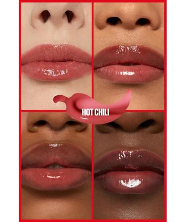 Maybelline New York Lifter Plump Lip Gloss 006 Hot Chili Red & Mini Lash Mascara Makeup Set - Buy Online on GoSupps.com