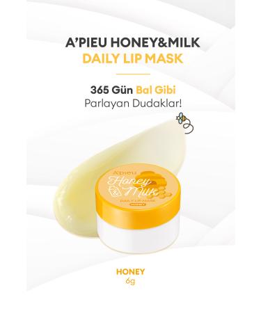 Missha Honey and Milk Nourishing and Moisturizing Lip Mask A'PIEU Honey & Milk Daily Lip Mask (Honey)