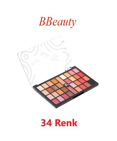 BBeauty Nude Diva Eyes 34 Eyeshadow Palette Pearlescent / Shimmer & Matte 34 Color Eyeshadow Palette - Buy Online on GoSupps.com