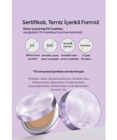 Missha Intensive Concealer Moist and Shiny Finish Cushion Glow Layering Fit Cushion No21 Vanilla SPF50+/PA++++ - Buy Online on GoSupps.com