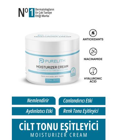 Purelith Moisturizing Face Cream Skin Tone Equalizer Brightening Water Based All Skin Types Moisturizer 50 ml