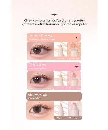 PERIPERA Double-Sided Concealer and Shimmering Pencil Eyeshadow Sugar Twinkle Duo Eye Stick (06 SHEER BLURRING) - Buy Online on GoSupps.com