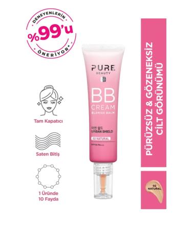 Meet the New Version of PURE BEAUTY BB Cream Spf50 Pa Natural 30 ml MMCZ342