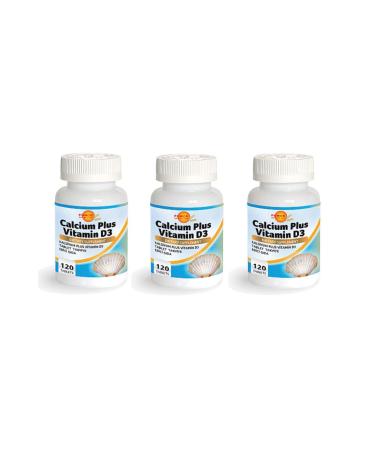 Force Nutrition Calcium Plus Vitamin D3 120 Tablets | 3 Boxes