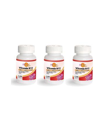 MEKA Nutrition Vitamin B-12 1000 Mcg 120 Tablets 3 Boxes