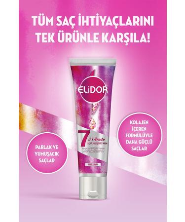 Elidor 7 in 1 Hair Beautifying Care Cream Contains Collagen 150 ml X2 - Buy Online on GoSupps.com