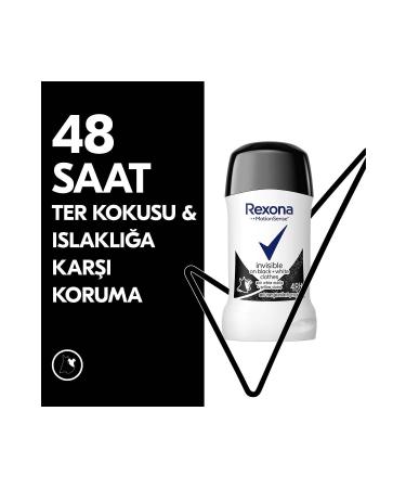 Rexona Women's Stick Deodorant Invisible Black White 40 ml - Buy Online on GoSupps.com