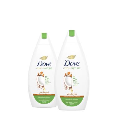 Dove Moisturizing Shower Gel Coconut Oil & Almond Extract 450 ml X2 - Buy Online on GoSupps.com