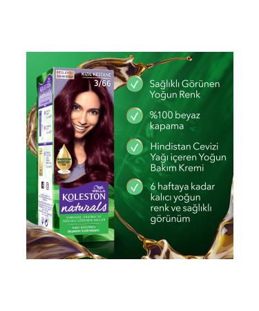 Wella Koleston Naturals Hair Dye 3/66 Red Chestnut - Buy Online on GoSupps.com
