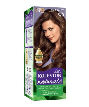 Wella Koleston Naturals Hair Dye 5/0 Light Brown - Buy Online on GoSupps.com