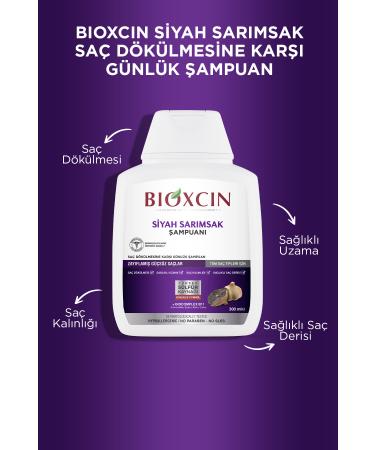 Bioxcin Black Garlic Shampoo 300 Ml - Anti-Hair Loss and Thinning Shampoo - Buy Online on GoSupps.com