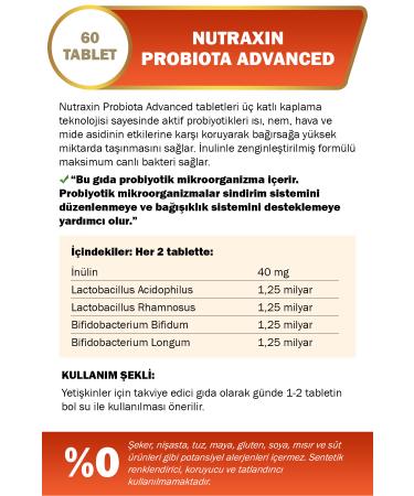 Nutraxin Probiota Advanced 60 Tablets - Buy Online on GoSupps.com