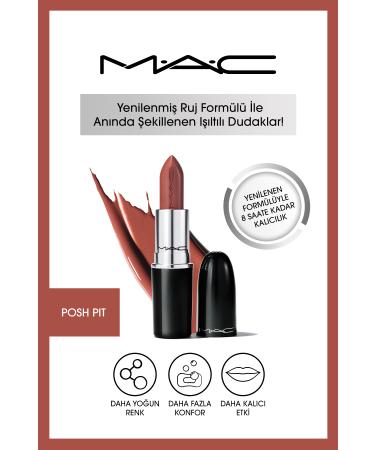 Mac Lustreglass Sheer-shine Lipstick -Posh Pit 773602609819