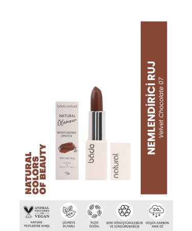 Bade Natural Moisturizing Lipstick Velvet Chocolate 07 0 Natural