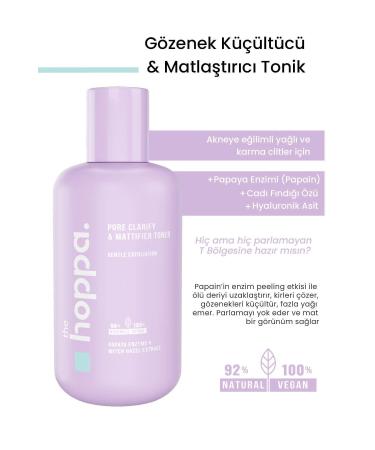 the hoppa. Pore Minimizing & Mattifying Toner Papaya Enzyme (Papain) + Witch Hazel Extract + Hyaluronic Acid 25 - Buy Online on GoSupps.com