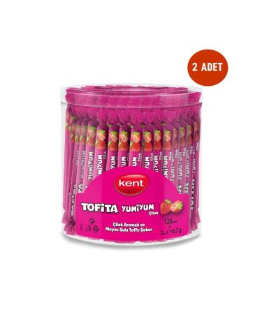 Kent Tofita Yumiyum Strawberry 120 Jar - 2 Pieces