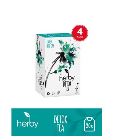 Herby Detox Tea Diet Support Detox Herbal Tea Pack of 4