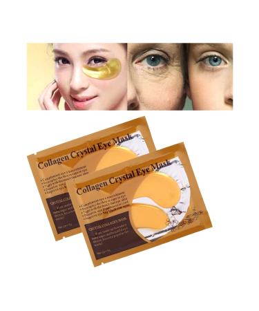 Obenimstore 24K Gold Collagen Crystal Moisturizing Under Eye Mask Dark Circles Wrinkles and Anti-Aging - Buy Online on GoSupps.com