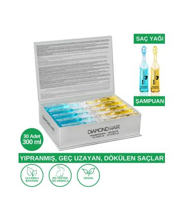 DIAMOND HAIR Hair Oil Care Set Helping Fast Hair Growth - Shampoo Suitable for Sensitive Fine Hair Types - Buy Online on GoSupps.com