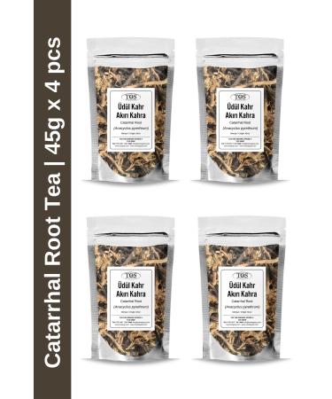 TOS The Organic Spices d l Kahr Ak r Kahra Tea 45 gr x 4 Pieces | Catarrhal Root Tea | Anacyclus pyrethrum | Advantageous Set