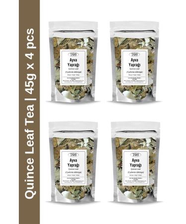 TOS The Organic Spices Quince Leaf Tea 45 gr x 4 Pieces | Quince Leaf Tea | Cydonia oblonga | Advantageous Set