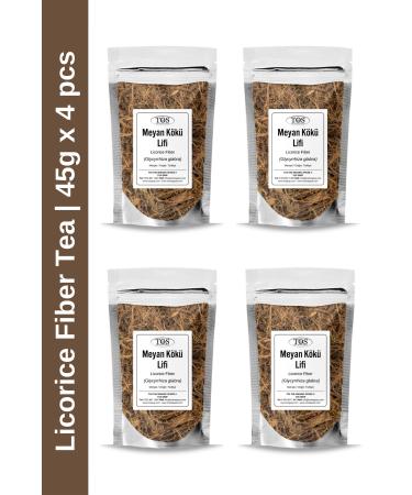 TOS The Organic Spices Licorice Fiber Tea 45 gr x 4 Pieces | Licorice Fiber Tea | Glycyrrhiza glabra | Advantageous Set