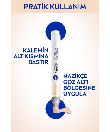 NIVEA Hyaluron Cellular Filler 3in1 Tinted Medium Tone Eye Care Cream 4ml Under Eye Concealer - Buy Online on GoSupps.com