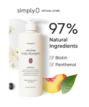 SimplyO Natural Solution for Scalp and Hair Care Korean Shampoo 500ml | Refreshing Scalp Shampoo Wild Flower - Buy Online on GoSupps.com