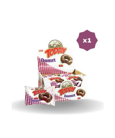 Elvan Today Donut Cake Cherry 35 Gr 24 Pieces - 1 Package