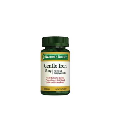 Natures Bounty Gentle Iron 17 Mg 60 Capsules