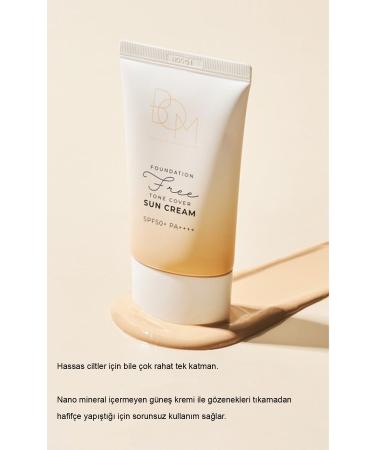 BOM Tone Equalizing Vegan Sun Cream Foundation Free Tone Cover Sun Cream Spf50 Pa - Buy Online on GoSupps.com