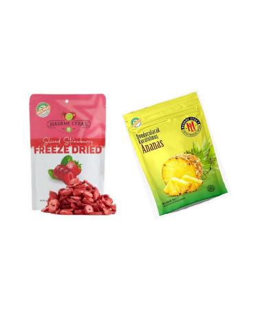 Madame Lyras 2-Piece Box * 16 gr Freeze Dried Fruit Tasting Box Strawberry Pineapple