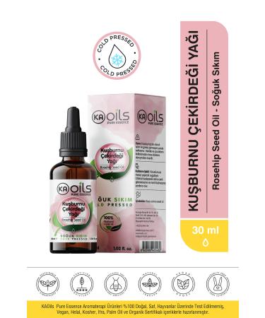 KAOils Pure Essence Rosehip Seed Oil Cold Pressed 30 ml