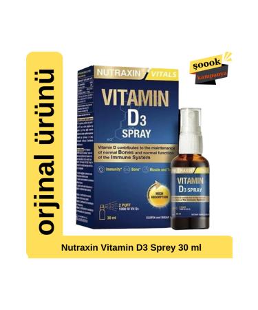 Nutraxin Vitamin D3 Spray 1000 Iu 30 ml