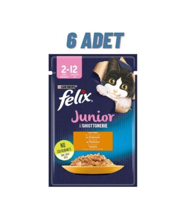 Purina One Felix Chicken Junior Kitten Canned Food Pouch 6x85 Gr - Petshopundan