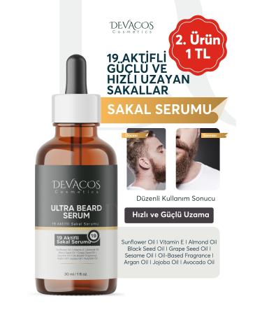 DEVACOS 19 Active Beard and Beard Problem Supports New Beard Formation Beard Serum Eyebrow Moustache Serum1