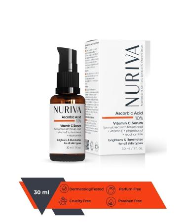 NURIVA Brightening and Skin Tone Equalizing Vitamin C Serum - Buy Online on GoSupps.com