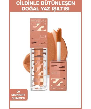 Maybelline New York Sunkisser Shimmer Liquid Blush 09 Midnight Shimmer & Tatoo Liner Gel Orange Flash Orange Eye Pencil - Buy Online on GoSupps.com