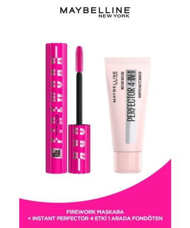 Maybelline New York Lash Sensational Firework Mascara & Instant Perfector 4 Effects in 1 Foundation Ligth (Medium Tone)