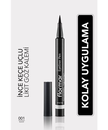 Flormar Eyeliner with Semi-Matte Finish (BLACK) - Eyeliner Pen - 001 BlackNATUL NB 869