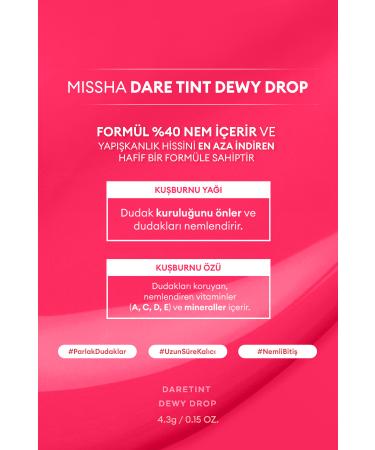 Missha Long-Lasting Moisture Finish Shiny Tint Dare Tint Dewy Drop (Pink Pebble) - Buy Online on GoSupps.com