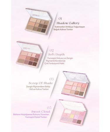 CLIO Multi-Purpose Intensely Pigmented Eyeshadow Palette Clio Shade & Shadow Palette 05 Sweet Cloud - Buy Online on GoSupps.com