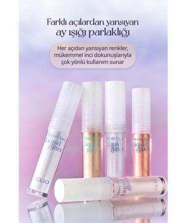 CLIO Sparkling and Transparent Liquid Glitter CLIO Moon Glass Liquid Glitter Sweet Cloud (02 Moon Flare) - Buy Online on GoSupps.com