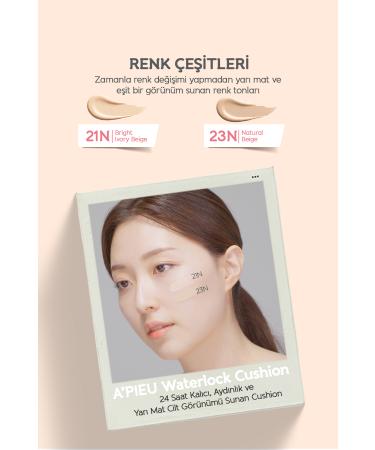 Missha 24 Hour Moisturizing Cushion A'PIEU Waterlock Cushion (21N) SPF50+/PA++++ - Buy Online on GoSupps.com