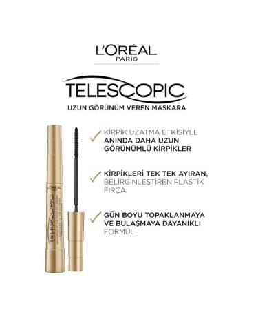 L'Oreal Paris Loreal Telescopic Gold Long Looking Black 3-Piece Mascara Set - Buy Online on GoSupps.com