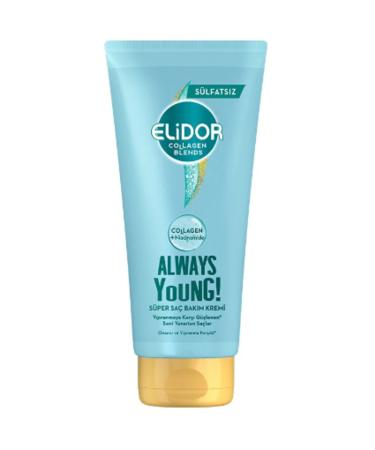 Elidor Collagen Blends Sulfate-Free Super Hair Care Cream Always Young Repairing and Anti-Fray 170